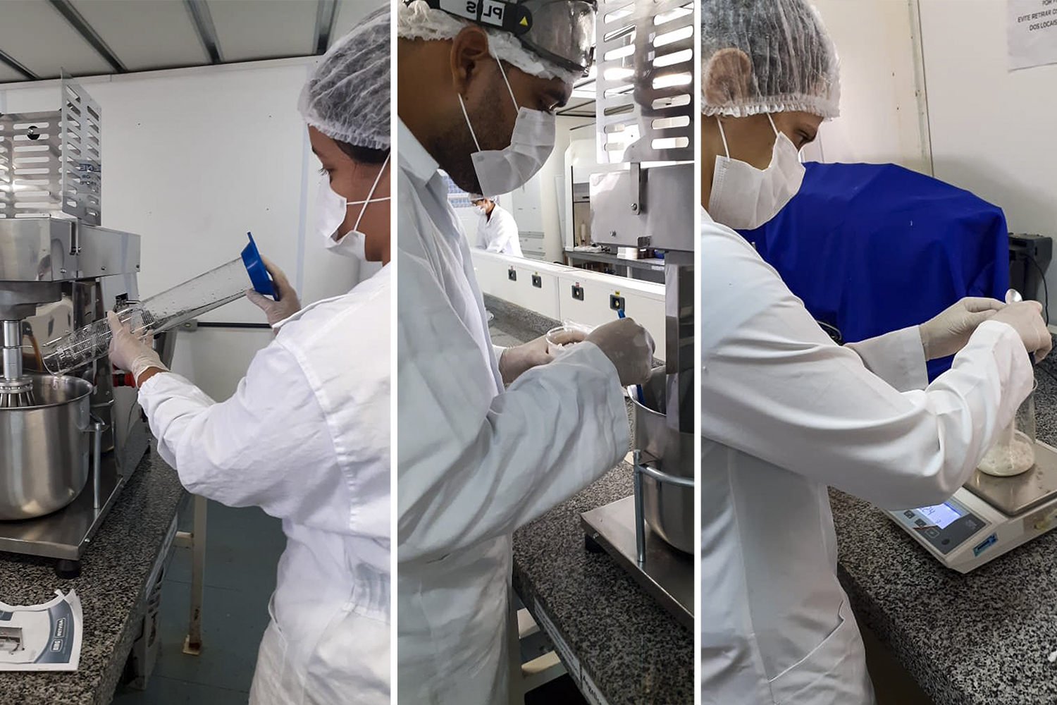 Equipe de servidores do campus Sertão está produzindo álcool gel e glicerinado para o Hospital Regional (foto: arquivo pessoal)