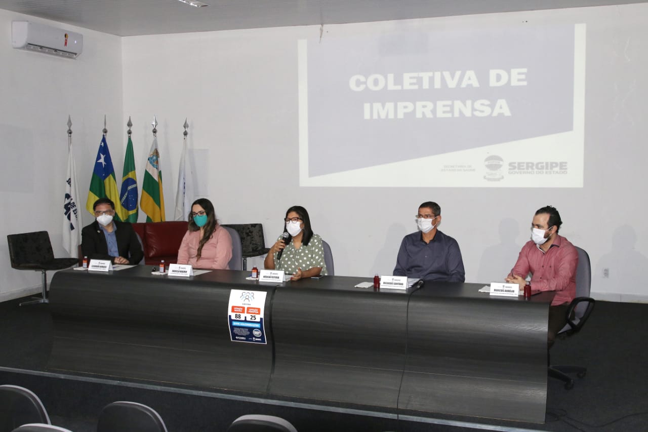 Coletiva de imprensa aconteceu na última segunda-feira, 14/12. (fotos: Valter Sobrinho/SES)